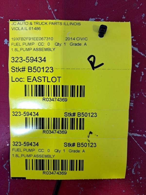Fuel Pump Assembly 1.8L Canada Emissions Sedan Fits 12-15 CIVIC 3474369