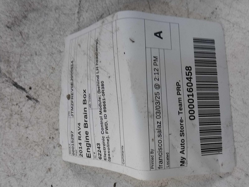 2014 Toyota RAV4 Engine Control Module ECM OEM 896610R380 Used 171K Miles