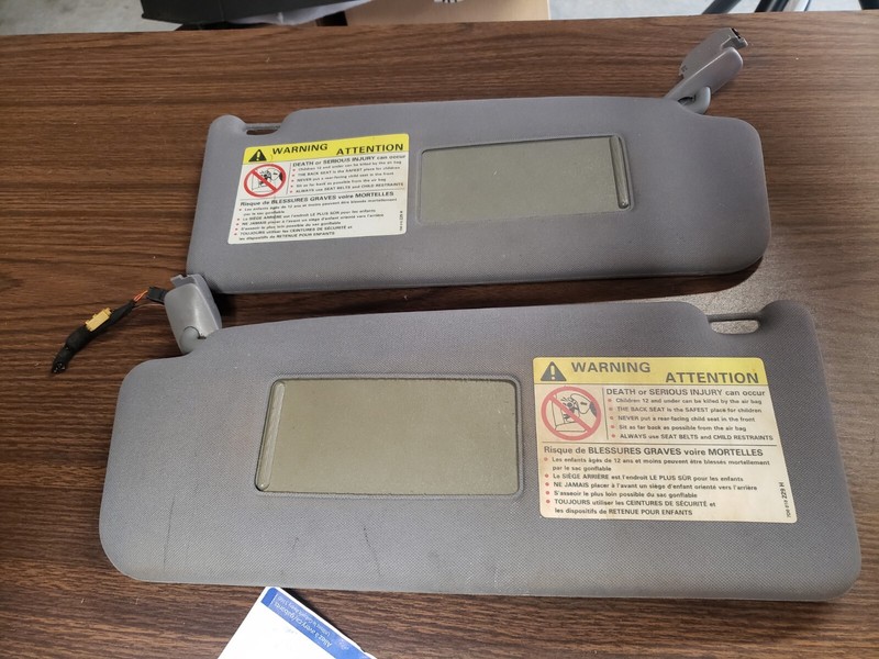 2002 Audi A6 SUNVISORS w/ HOMELINK & Mirrors OEM