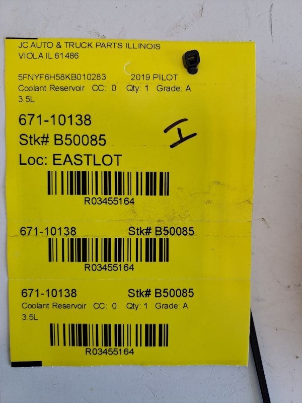 Coolant Reservoir Fits 19-23 PASSPORT 3455164