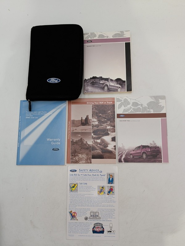 2008 FORD SPORT TRAC OWNERS MANUAL USER GUIDE BASE XLT LIMITED