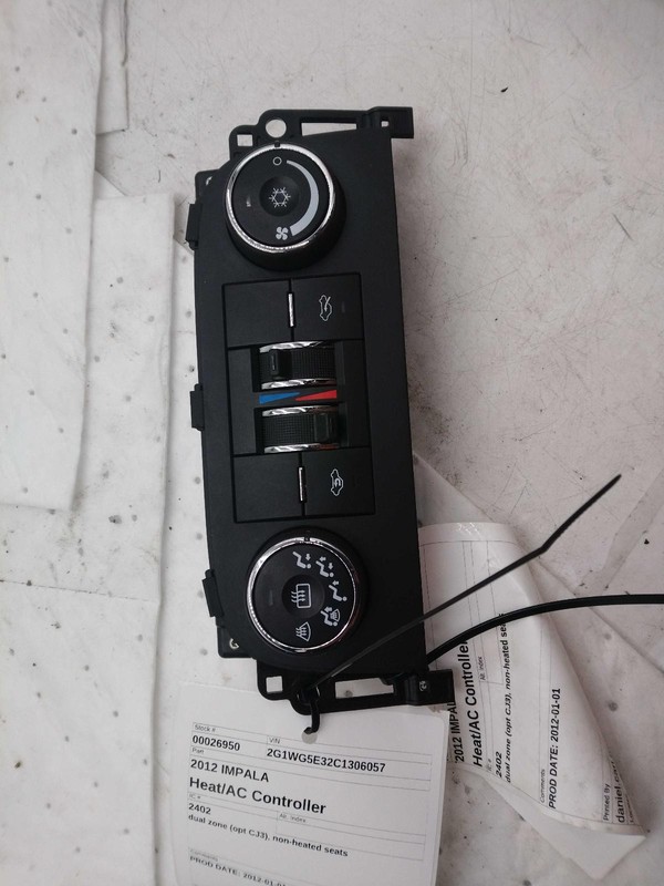 2012 Chevrolet Impala A/C Selector Switch OEM White 88k Miles NJ25-26950-684466