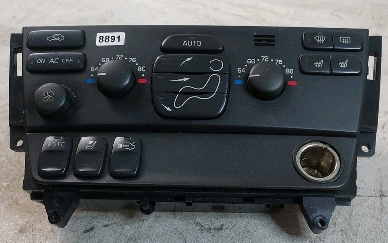 2001–2008 Volvo S60 Climate Seat Trunk 12v Plug Control Panel 8697141 OEM