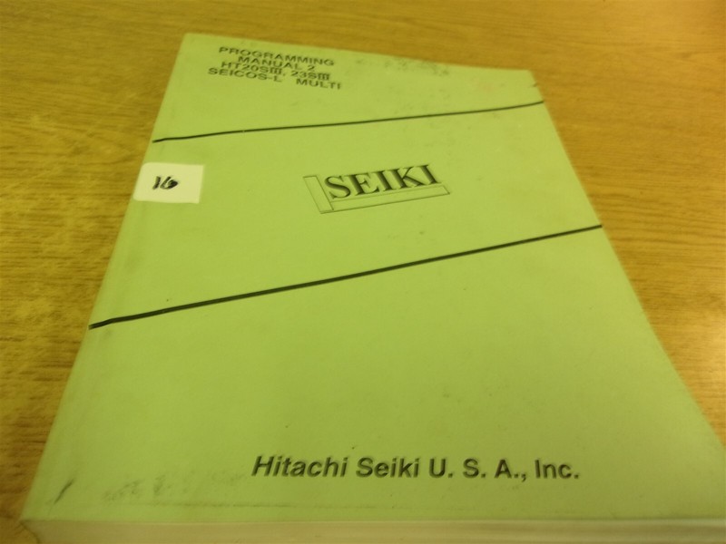 Hitachi Seiki Programming Manual HT20SIII Edition 1 "16" *FREE SHIPPING*