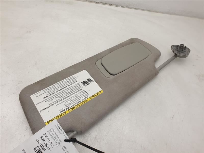 Driver Left Sun Visor Without Illumination Base Fits 07-08 TUNDRA