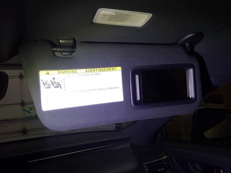 Passenger Right Sun Visor Illuminated Fits 15-19 LEXUS RC F 1755965