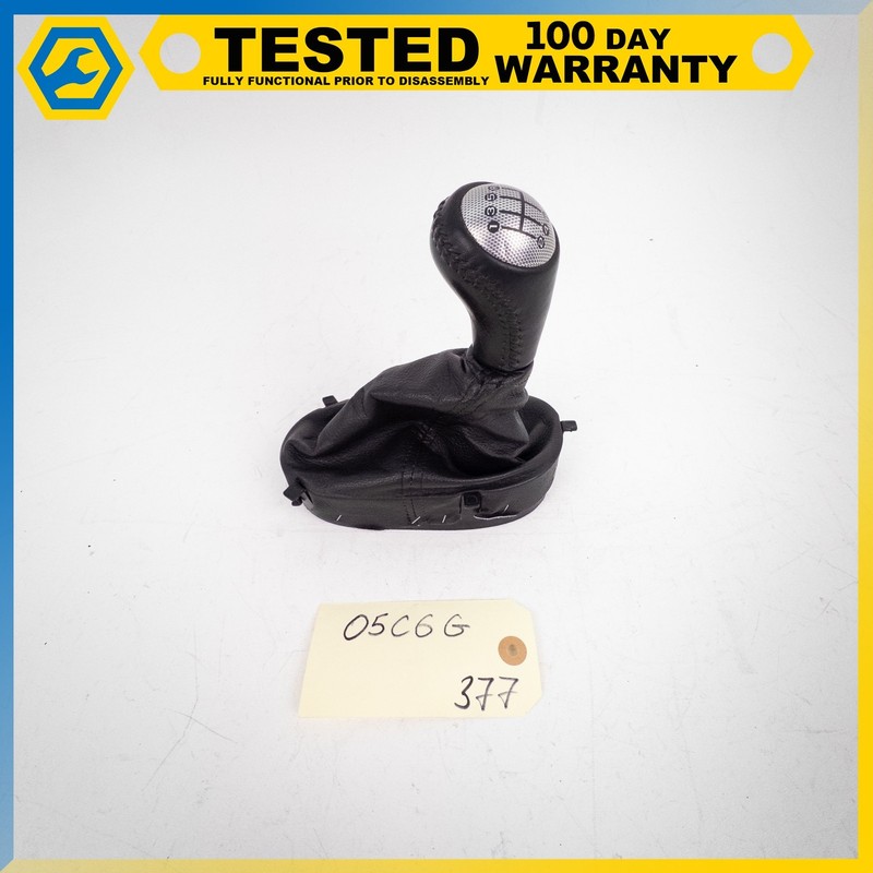 05-07 CHEVROLET CORVETTE C6 6-SPEED MANUAL SHIFT KNOB WITH LEATHER BOOT OEM