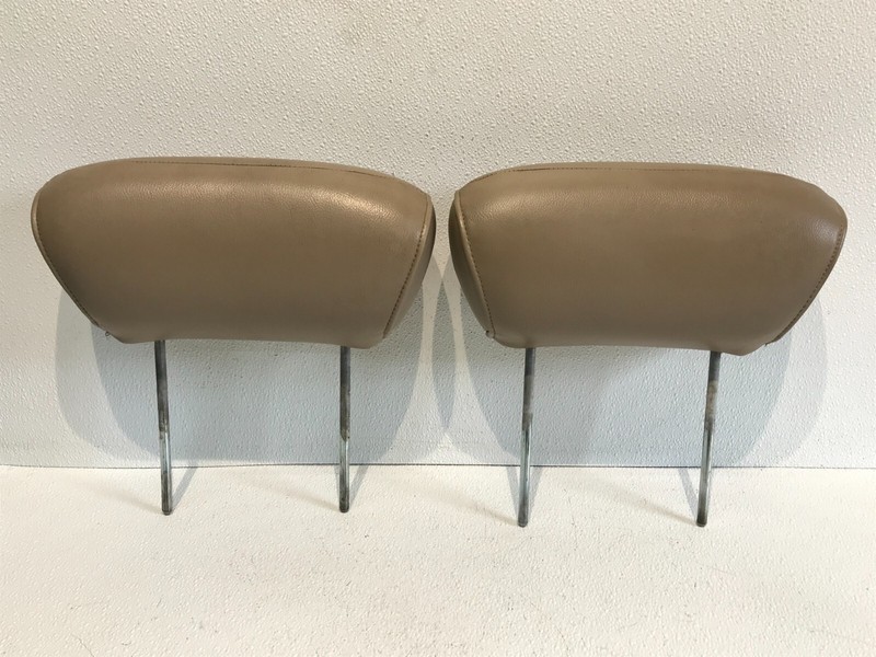 09-14 FORD F150 OEM FRONT SEAT HEADRESTS HEAD REST BEIGE LEATHER