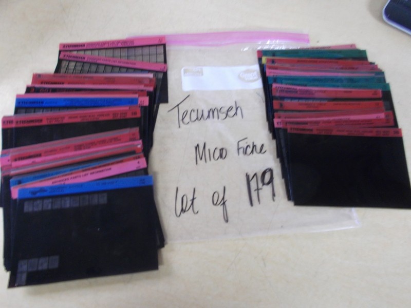Tecumseh Microfiche Parts Lists, Technical Specs, HUGE lot of 179