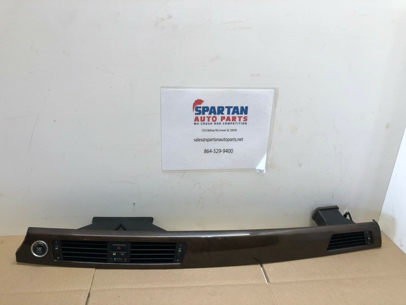 2007 2008 BMW 335I E90 Center Dash Trim Air Vent W/ Start Button Wood Grain OEM