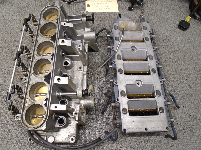 Throttle Body 1 W Reed Plate & Reed Valves 67H-13751-00-00 Yamaha Outboard 200Hp