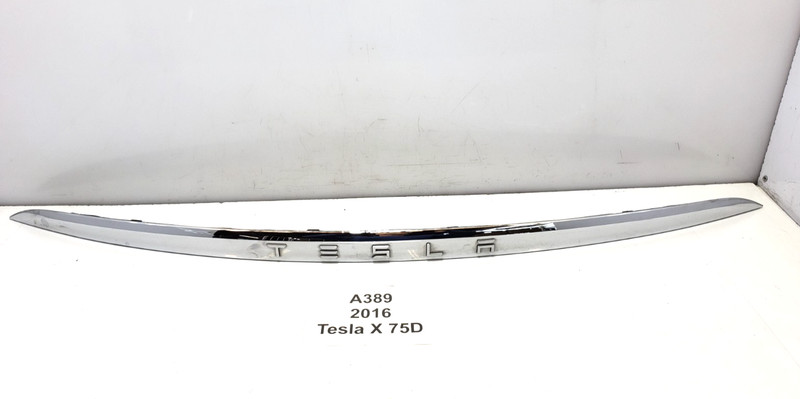 ✅ 16-20 OEM Tesla Model X Rear Trunk Lid Liftgate Applique Molding Trim Chrome