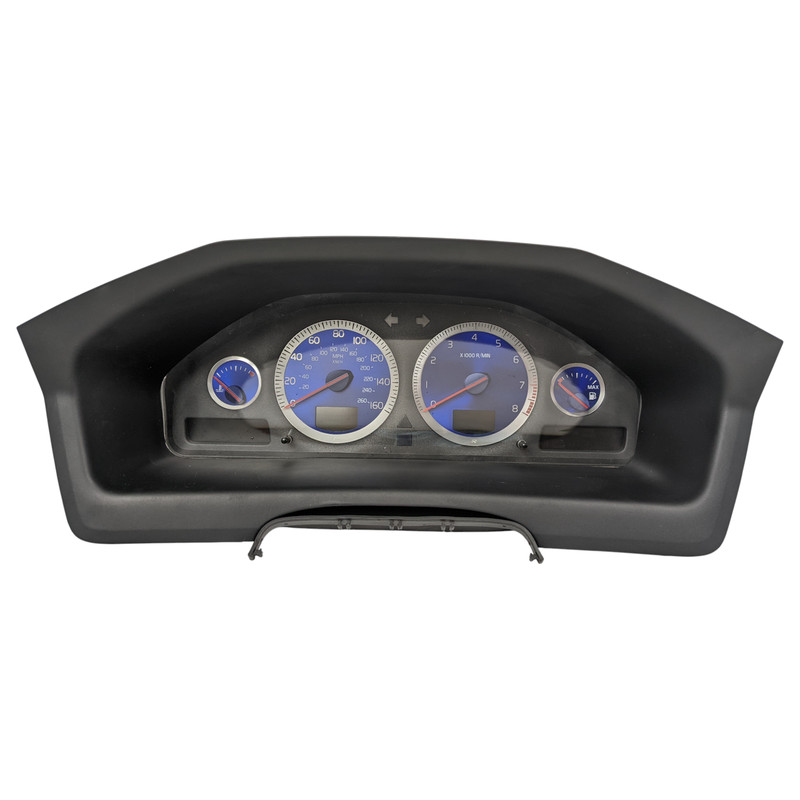 05-07 Volvo S60R V70R Instrument Cluster Speedometer 8690549 Blue Gauges