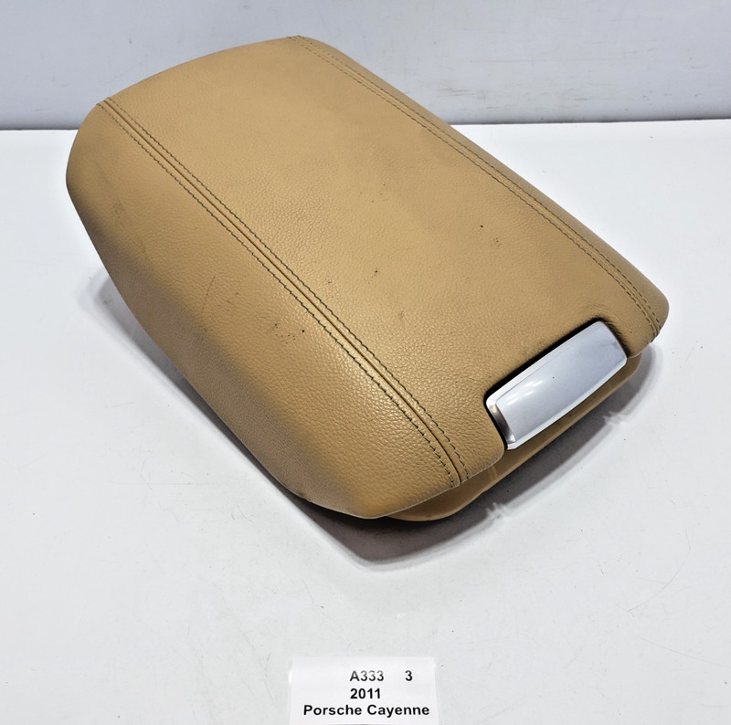 ✅ 11-18 OEM Porsche Cayenne 958 Front Center Console Armrest Leather Beige*