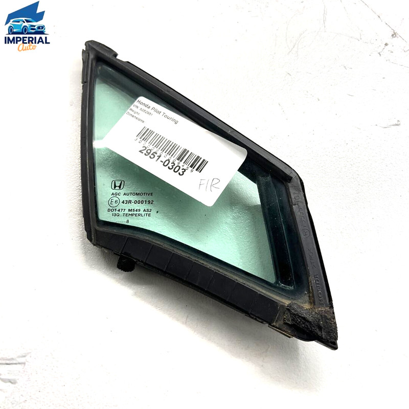 2016-2021 Honda Pilot Front Passenger Door Window Quarter Corner Vent Glass OEM