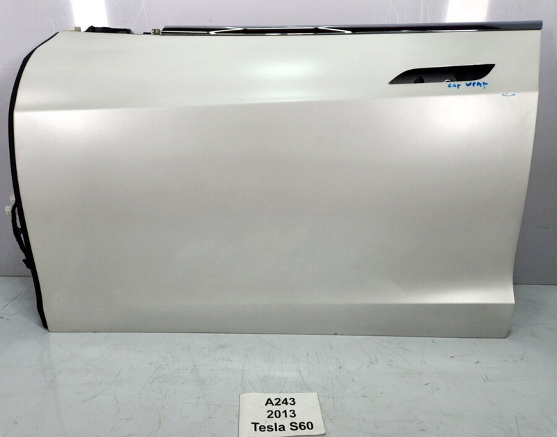 ✅ 12-16 OEM Tesla Model S Front Left Driver Door Shell Panel White PPSW NOTE*