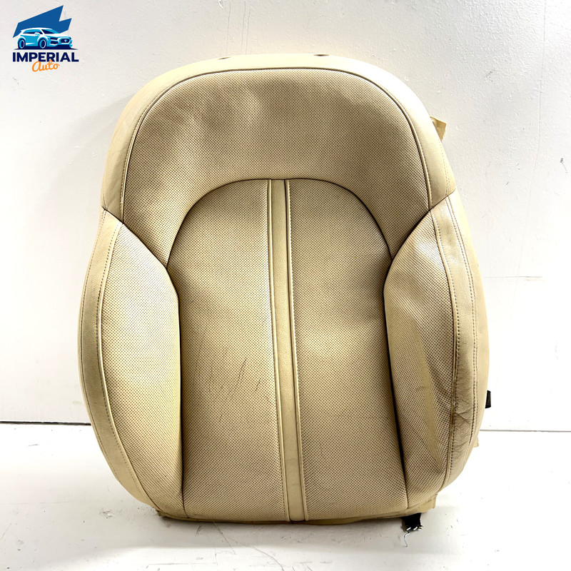 Audi A8 Front LEFT Driver Upper Seat Cushion Backrest Back Pad Beige 2011-2017