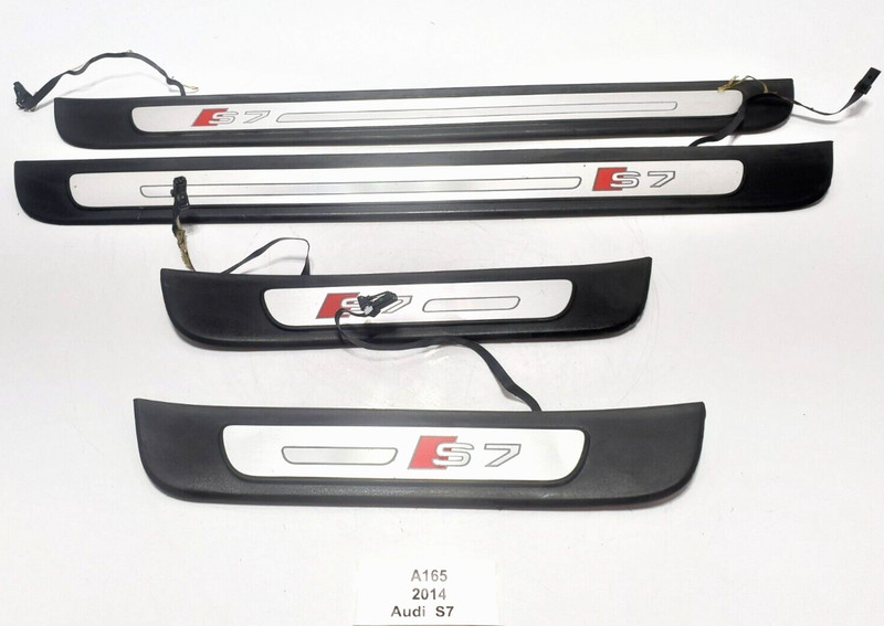 ✅ 2013-2018 OEM Audi S7 Front Rear Door Scuff Sill Plate Trim Cover SET