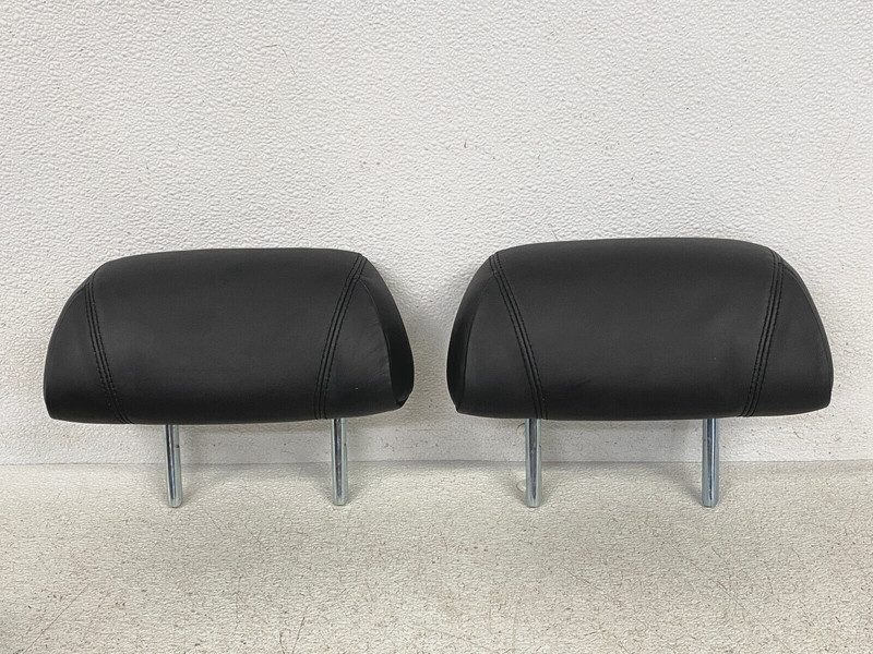 ⭐2012-2018 BMW 6-SERIES REAR RIGHT & LEFT HEADREST BLACK LEATHER SET OEM LOT2412
