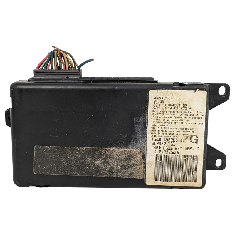 1999 FORD F250 F350 GEM MODULE W/O REMOTE FUNCTION F81B-14B205-GB