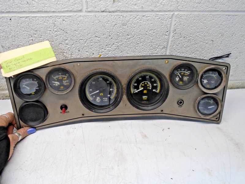 O1Dashboard Gauge Panel w Gauges boat MPH, RPM, Oil, Volts, Temp, Fuel Trim
