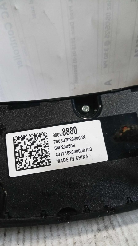 2018 Chevrolet Cruze A/C Selector Switch OEM White 67K Miles Warranty
