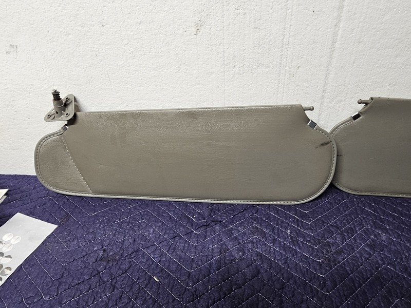 97-02 Savana Express Van Sun Visor Set Pair Driver Passenger Gray OEM Vinyl