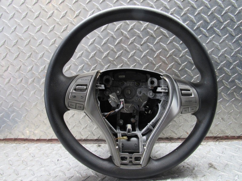 2014 NISSAN ALTIMA STEERING DRIVE WHEEL BLACK LEATHER SEDAN 48430-3TA1A