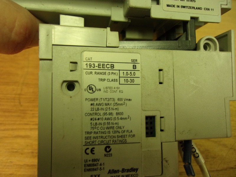 Allen Bradley Cat # 100-C09D 10 Series A & A.B. Cat #193-EEB Series B