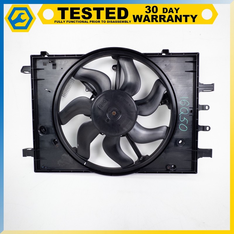 16-19 INFINITI Q50 2.0L ENGINE COOLING RADIATOR FAN MOTOR W/ SHROUD ASSEMBLY OEM