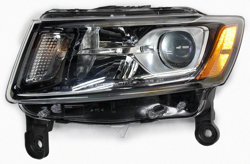 OEM Left Driver Side Quad Halogen Headlamp For Jeep Grand Cherokee Black Bezel