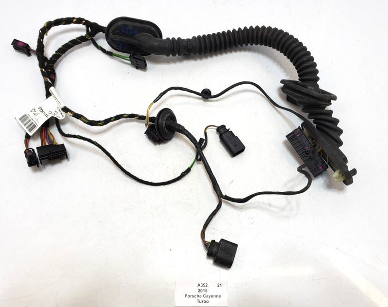 ✅ 11-18 OEM Porsche Cayenne Turbo 958 Rear Left Door Wire Wiring Harness