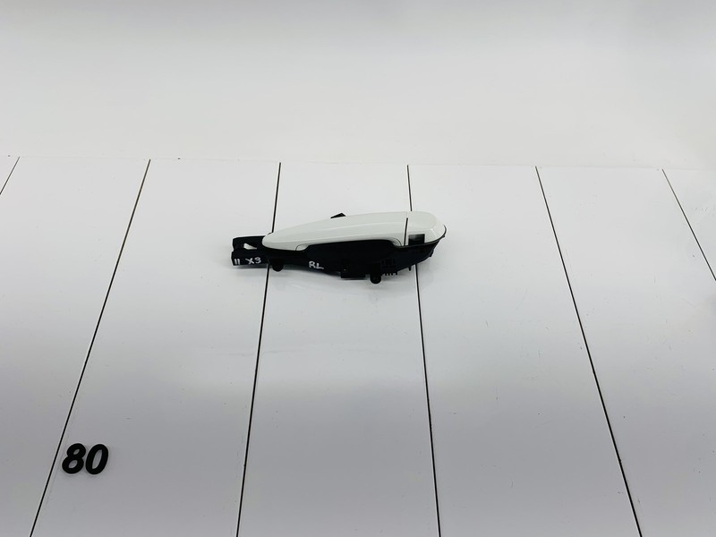 11-14 BMW X3 F25 REAR LEFT SIDE EXTERIOR DOOR HANDLE ALPINE WHITE III OEM