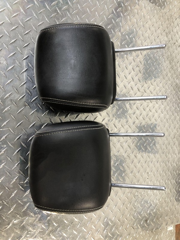 2006-2012 Ford Fusion Front Leather Black Headrest Set Oem Tested