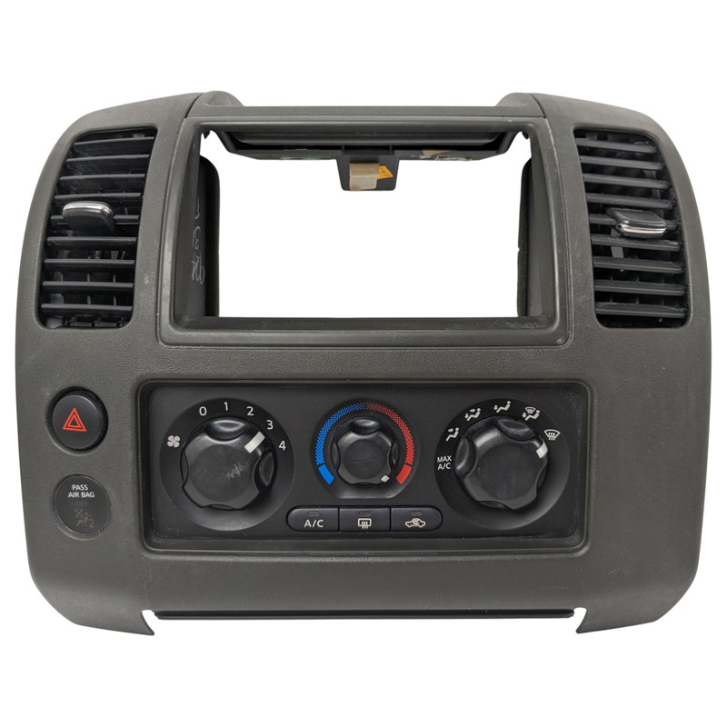 05-12 NISSAN FRONTIER XTERRA PATHFINDER CLIMATE CONTROL PANEL RADIO BEZEL