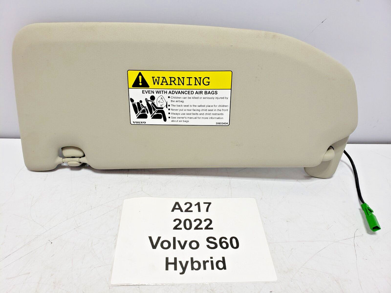✅17-23 OEM Volvo S60 V60 Front Right Passenger Side Sun Visor /W Mirror Beige