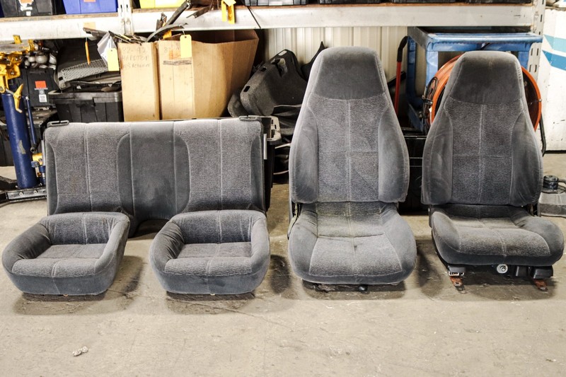 93-02 Camaro Convertible Z28 SS Front & Rear Seats Cloth Graphite OEM *USED*