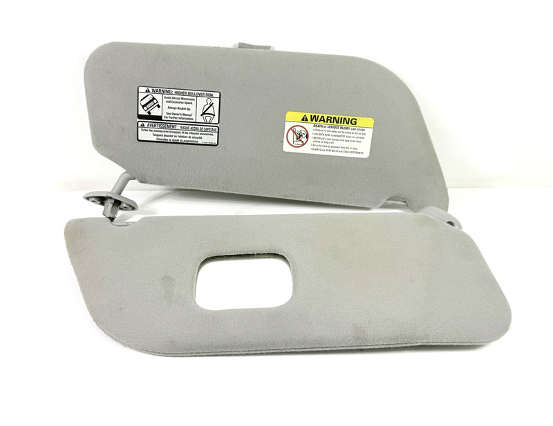 2002-2007 Ford F-250 F-350 Sun Visors Left and Right Pair Set Gray OEM