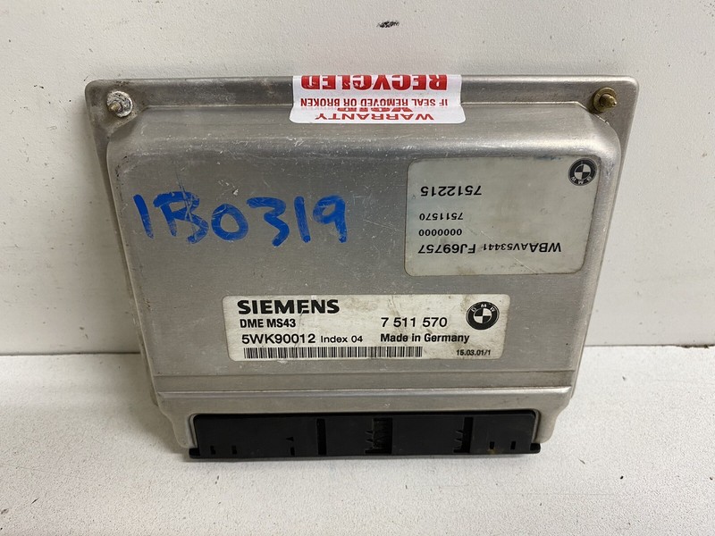 2001-2002 BMW 330i NON-Xi Engine Computer Module Ecu Ecm Pcu Pcm 7 511 570 Oem