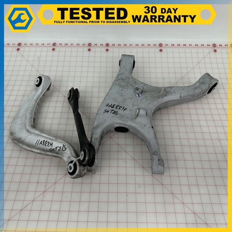 10-18 Audi A6 A8 REAR RIGHT PASSENGER SIDE SUSPENSION CONTROL ARM SET OF 3 OEM