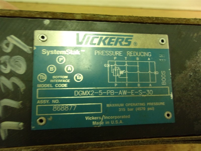 Vickers DGMX2-5PB-AW-E-S-30 Hydraulic Reversing Valve *FREE SHIPPING*