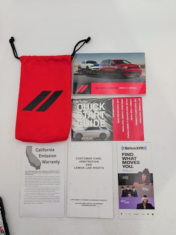2021 Dodge Durango 3.6L V6 / 5.7L V8 4WD Owners Manuals Set With Case