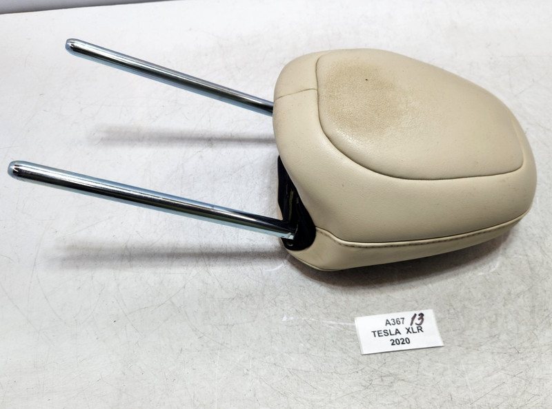 ✅ 16-20 OEM Tesla Model X Front Right Passenger Headrest Beige Leather NOTE*