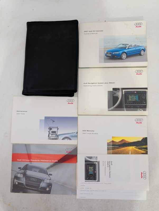 2007 Audi S4 Cabriolet Convertible Owners Manual Set With Case