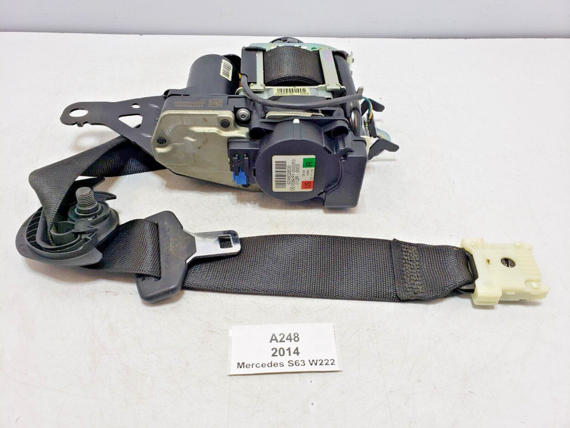 ✅14-17 OEM Mercedes W222 S550 S63 Front Passenger Side Seat Belt Retractor Black