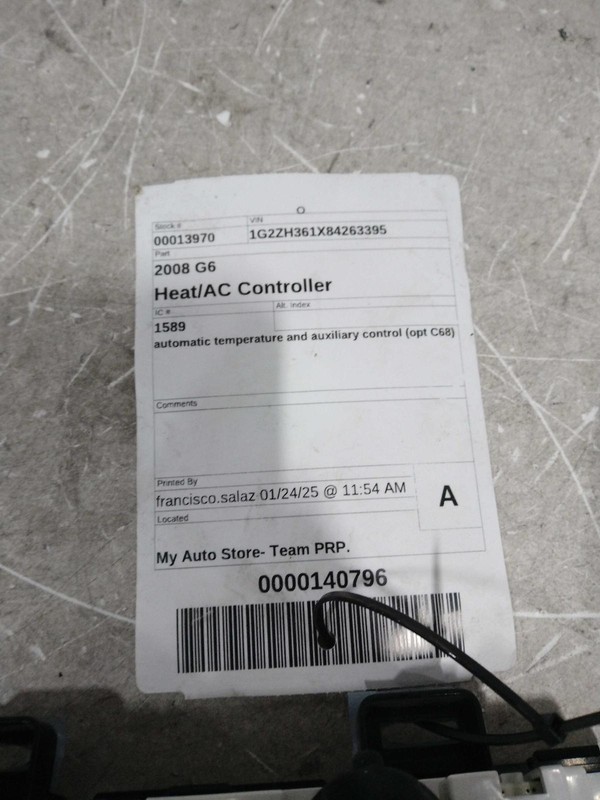 2008 Pontiac G6 A/C Selector Switch OEM 373491 Used 93K Miles Warranty
