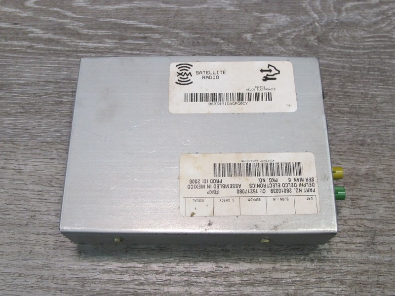 2006-2009 CADILLAC XLR SATELLITE RADIO RECEIVER MODULE UNIT 15217080