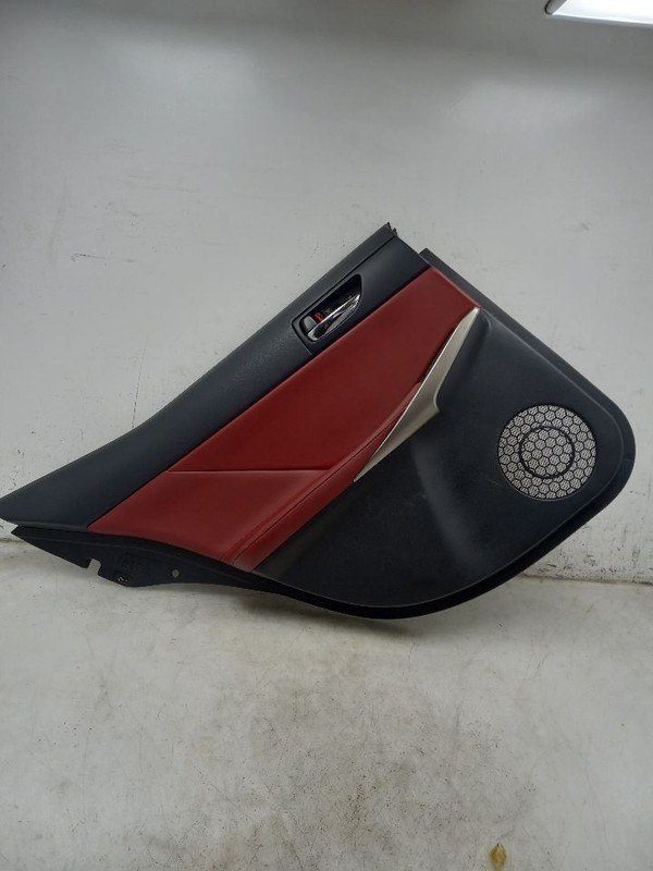 14 LEXUS IS350 F-SPORT REAR DRIVER LEFT DOOR PANEL LEATHER RED-EB30