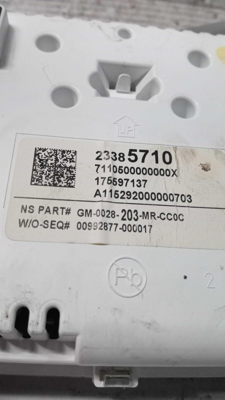 2016 Chevrolet Impala Speedometer Gauge OEM White 23385710 133K Miles