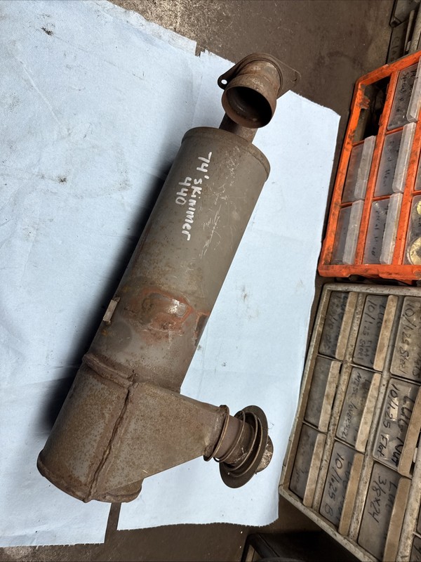 1974 Evinrude Skimmer 440 Vintage Snowmobile Motor Exhaust Pipe Muffler
